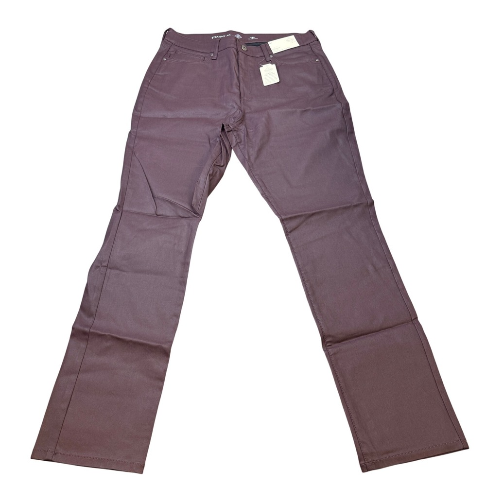 MSRP $60 St. John's Bay Women's 16 Tall Bold Burgundy Straight Leg Jeans Mid